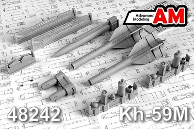 AMC 48242  дополнения из смолы  Х-59М с АКУ-58 (2шт.)  (1:48) 2000002164708