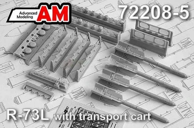 AMC 72208-5  дополнения из смолы  Транспортная тележка с ракетами Р-73  (1:72) 2000002126126