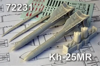 AMC 72231  дополнения из смолы  Х-25МР "изделие 714" ракета "воздух-поверхность" (2шт.)  (1:72) 2000002095033