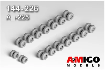 AMG 144-226  дополнения из смолы  Набор колес шасси А-225  (1:144) 2000002209157