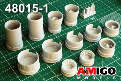 AMG 48015-1  дополнения из смолы  Реактивное сопло двигателя РД15Б-300  (2 шт) M&G-25РБ/ РБТ  (1:48) 2000002086918