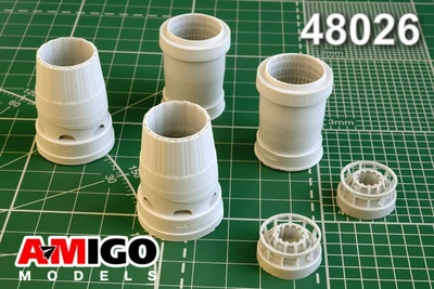 AMG 48026  дополнения из смолы  Сопло двигателя АЛ-41Ф1С (2 шт) С-57 (стояночное положение)  (1:48) 2000002086987