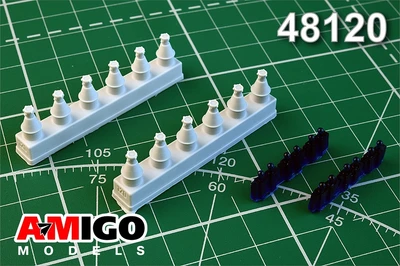 AMG 48120  дополнения из смолы  Аэродромный огонь ОЛЗ (12шт.)  (1:48) 2000002130734