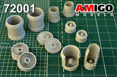 AMG 72001  дополнения из смолы  Авиационный двигатель Д-30 для Т-134А3/Т-134Б3 (2шт.)  (1:72) 2000002095217
