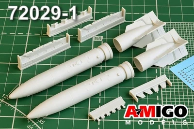 AMG 72029-1 дополнения из смолы ПТБ-3000 с БД4-УСК (2шт.) подвесной топл. бак С-24М, С-34  (1:72) 2000002126027