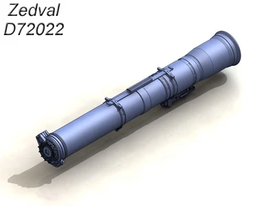 D72022  дополнения из смолы  Контейнер ПТУР 9М113 «Конкурс» использованный  (1:72) 2000002164142