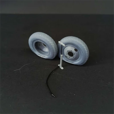 DMS-35239  дополнения из смолы  Колёса ЯШЗ 34x7 для З&С (2шт. спущенные + насос)  (1:35) 2000002188926