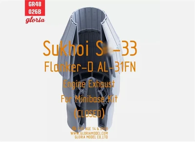 GR48026B  дополнения из смолы  С-33 Flanker-D AL-31F Engine Exhaust (Closed) (Minibase)  (1:48) 2000002181446