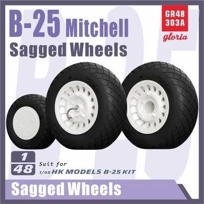 GR48303A  дополнения из смолы  B-25 Mitchell Sagged wheels (Type 1)  (1:48) 2000002168027