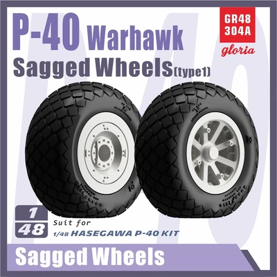 GR48304A  дополнения из смолы  P-40 Warhawk Sagged wheels (Type 1)  (1:48) 2000002168041
