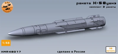 KMR48017   дополнения из смолы  Ракета Х-58ушкэ 2 шт. комплект  (1:48) 2000002160601