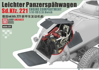 LM-35022  дополнения из смолы  Leichter Panzerspähwagen Sd.Kfz.221 engine compartment  (1:35) 2000002153856