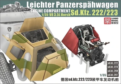 LM-35023  дополнения из смолы  Leichter Panzerspähwagen Sd.Kfz.222/223 engine compartment  (1:35) 2000002153863