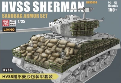 LM-35034  дополнения из смолы  Sherman HVSS sandbag armor set  (1:35) 2000002180852