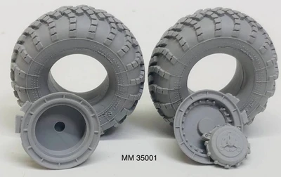 MM35001  дополнения из смолы  Колёса ВИ-203 для M@З-543. Ранняя ступица. 8 шт.  (1:35) 2000000220307