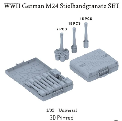 P35-224  дополнения из смолы  WWII German M24 Stielhandgranate Set  (1:35) 4571512725898