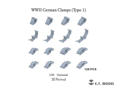 P35-277  дополнения из смолы  WWII German Clamps (Type 1) (Universal)  (1:35) 2000002181040