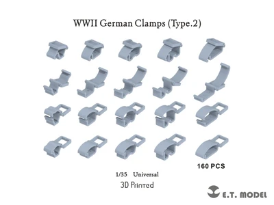 P35-278  дополнения из смолы  WWII German Clamps (Type 2) (Universal)  (1:35) 2000002181057