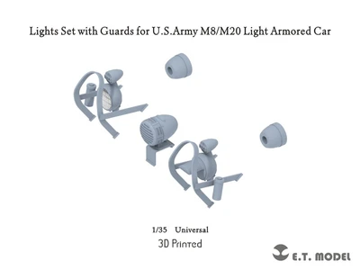 P35-288  дополнения из смолы  Lights Set With Guards For U.S.Army M8/M20 (Universal)  (1:35) 2000002181071