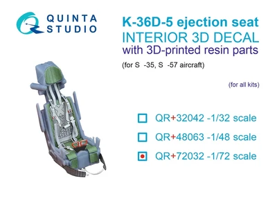 QR+72032  дополнения из смолы  Кат. кресло К-36Д-5 (для С-35, С-57) (Для всех моделей)  (1:72) 2000002168959