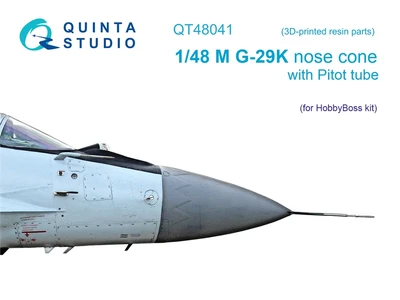 QT48041  дополнения из смолы  Исправленный носовой конус для M&G-29К (HobbyBoss)  (1:48) 2000002169130
