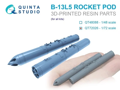 QT72026  дополнения из смолы  Блоки неуправляемых ракет Б-13Л5, 2 шт. (для всех моделей)  (1:72) 2000002201540