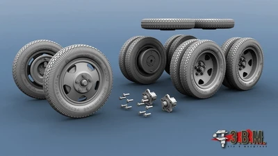RS35078  дополнения из смолы  Г@З-ААА/БА-3-6-10 колеса 6.00-20 "Резинообъединение"  (1:35) 2000002122968