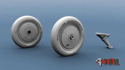 RS48088  дополнения из смолы  Колеса шасси И-16 поздний тип  (1:48) 2000002173267