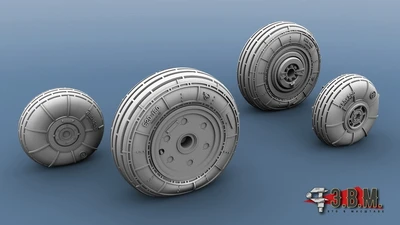 RS72017  дополнения из смолы  К@-27 / К@-29 Колеса шасси (для модели фирмы "Звезда")  (1:72) 2000002094067
