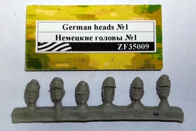 ZF35009  дополнения из смолы  Немецкие головы №1  (1:35) 2000000103341