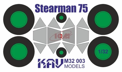 KAV M32 003  инструменты для работы с краской  Окрасочная маска на Stearman 75 Kaydet (ICM)  (1:32) 2000000173627