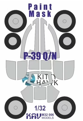 KAV M32 006  инструменты для работы с краской  Окрасочная маска на P-39 Q/N (Zimi Model)  (1:32) 2000000237626