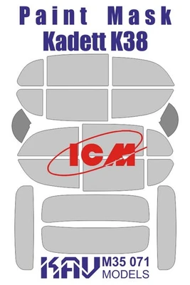 KAV M35 071  Маски окрасочные  Маска на остекление Kadett K38 (ICM)  (1:35) 2000000174235