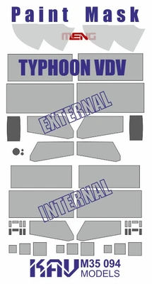 KAV M35 094  Маски окрасочные  Окрасочная маска Тайфун ВДВ К-4386 (Meng)  (1:35) 2000000174402