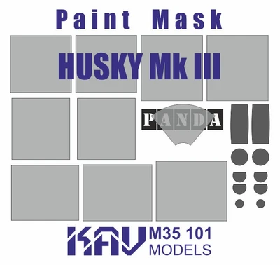 KAV M35 101  Маски окрасочные  Окрасочная маска на Husky Mk III VMMD (Panda)  (1:35) 2000000194769