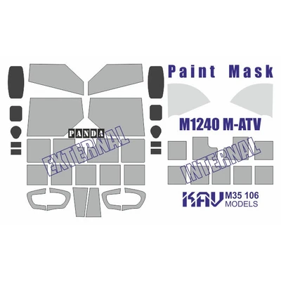 KAV M35 106  Маски окрасочные  Маска на M-1240 M-ATV (Panda)  (1:35) 2000000190198