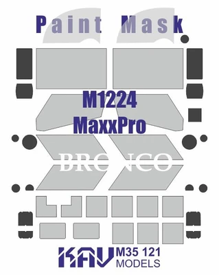 KAV M35 121  Маски окрасочные  Окрасочная маска M1224 Max Pro MRAP (Bronco)  (1:35) 2000000229249