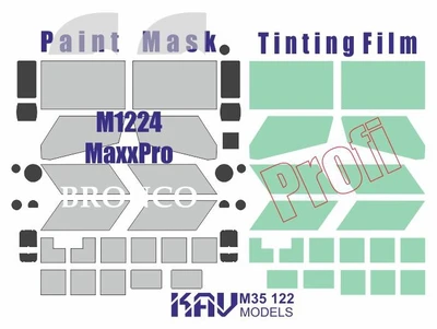 KAV M35 122  Маски окрасочные  Окрас. маска M1224 Max Pro MRAP ПРОФИ (Bronco) (1:35) 2000000229256