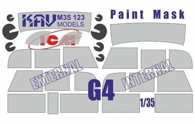KAV M35 123  Маски окрасочные  Окрасочная маска G4 (ICM)  (1:35) 2000000229263