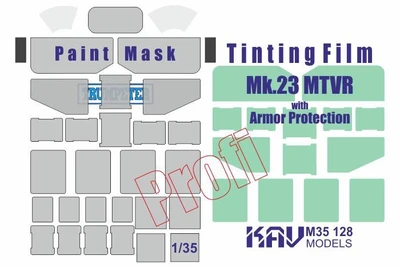 KAV M35 128  Маски окрасочные  Маска MTVR Mk.23 w/Armor  ПРОФИ (Trump) (1:35) 2000000229317