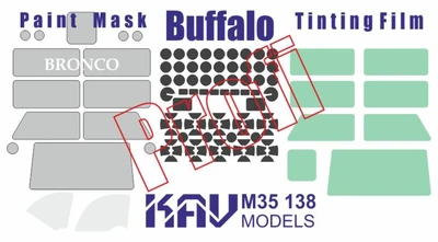 KAV M35 138  Маски окрасочные  Окрасочная маска Buffalo MPCV (Bronco) ПРОФИ  (1:35) 2000002056270