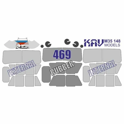 KAV M35 148  Маски окрасочные  Окрасочная маска на У@З-469 (Звезда)  (1:35) 2000002146193