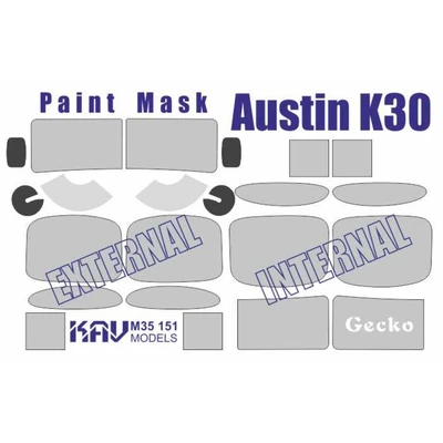 KAV M35 151  Маски окрасочные  Окрасочная маска на Austin K30 (Gecko)  (1:35) 2000002146216