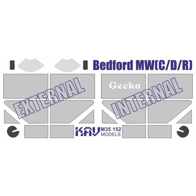 KAV M35 152  Маски окрасочные  Окрасочная маска на Bedford MW (Gecko)  (1:35) 2000002146223