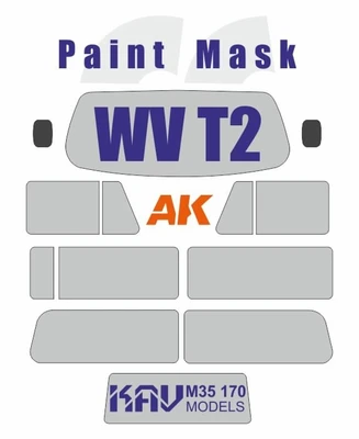 KAV M35 170  инструменты для работы с краской  Окрасочная маска на Volkswagen T2 (AK)  (1:35) 2000002200161