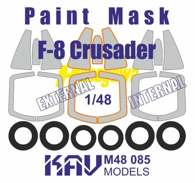 KAV M48 085  инструменты для работы с краской  Окрасочная маска на F-8 Crusader (Hasegawa)  (1:48) 2000002201496