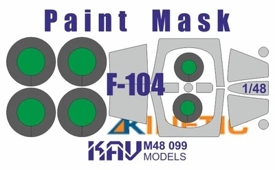 KAV M48 099  инструменты для работы с краской  Окрасочная маска на F-104 (Kinetic)  (1:48) 2000002200307