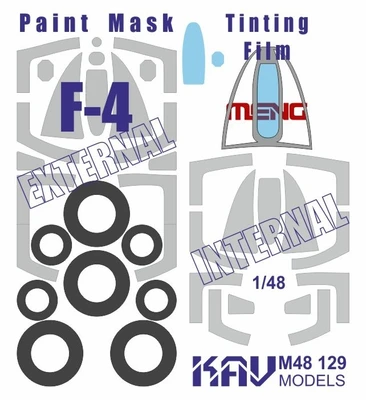 KAV M48 129  инструменты для работы с краской  Окрасочная маска F-4 Profi (Meng)  (1:48) 2000002220688