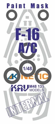 KAV M48 131  инструменты для работы с краской  Окрасочная маска F-16 A/C Profi (Kinetic)  (1:48) 2000002220671