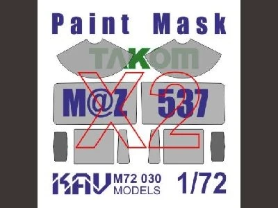 KAV M72 030  инструменты для работы с краской Окрасочная маска на остекление М@З-537 (Takom)  (1:72) 2000000175225